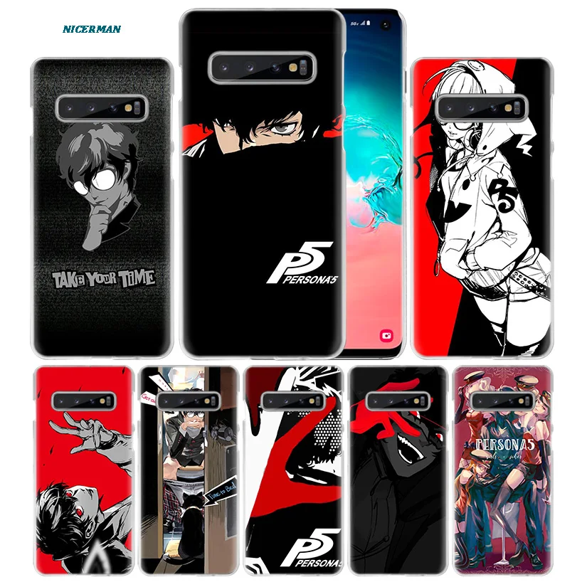 P5 Persona 5 чехол для samsung Galaxy S10 5G S10e S9 S8 M30 M20 M10 J4 J6 плюс J8 Note 8 9 чистой твёрдой ПВХ аниме чехол для телефона