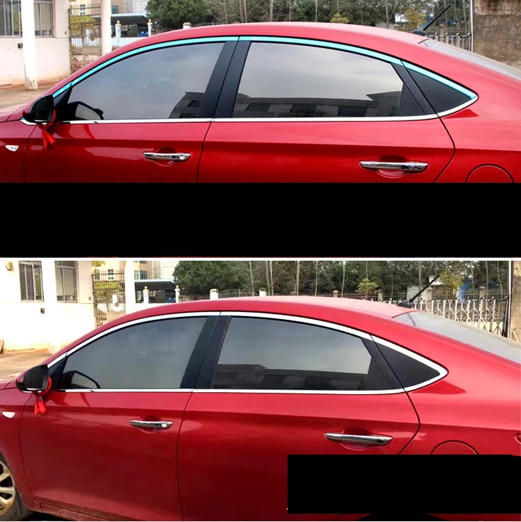 Lsrtw2017 304 нержавеющая сталь окна автомобиля планки для hyundai solaris hyundai verna 5th поколения