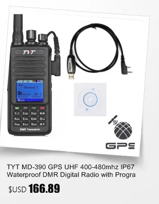 Radioddity GD-77 Dual Band Dual Time слот DMR цифровой/аналоговый двухстороннее радио 136-174/400- 470 мГц 1024 Каналы ветчина walkie talkie
