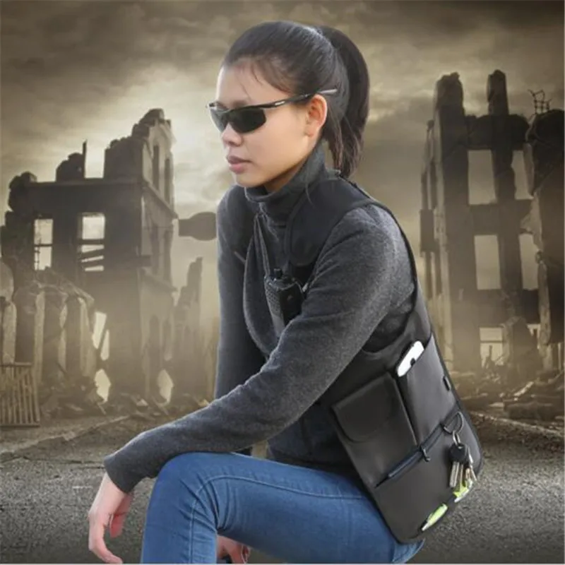 Мульти функциональный Мужской груди дорожная нагрудная сумка безопасности для
