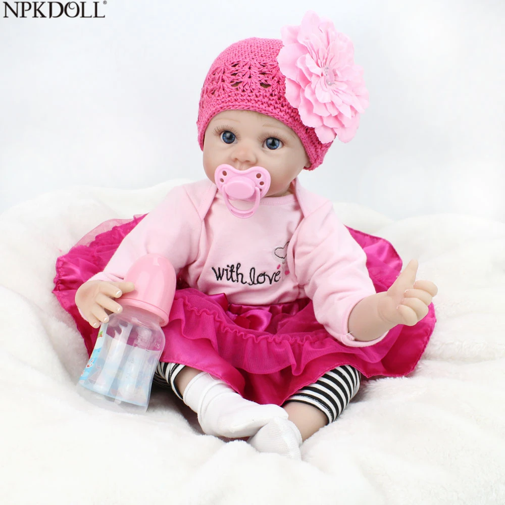 NPKDOLL куклы Reborn 22 дюйма девочка Baby Малыши красота грациозные волосы реалистичные