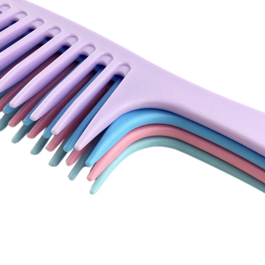 

23.8cm Handgrip Barber Hairdressing Haircut Comb Plastic Wide Tooth Hair Combs Hairstyle Women Lady Styling Tools Candy Colors