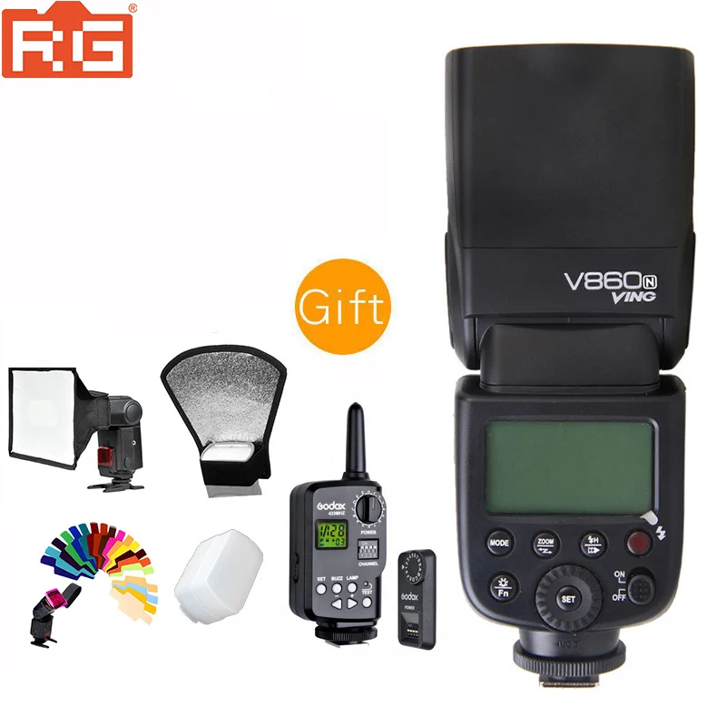 Godox VING V860N E TTL Li Ion высокоскоростная Вспышка 1/8000s + триггер для вспышки Nikon D800 D90 D7100