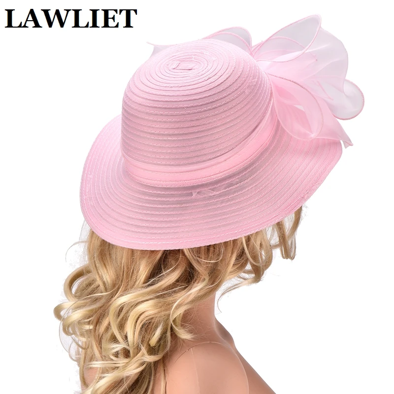 Шляпка от солнца с широкими полями женская Элегантная модная мягкая Федора из