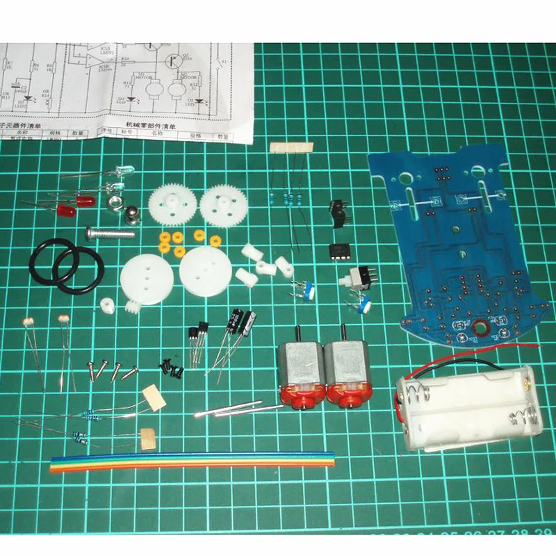 Бесплатная доставка D2-5 интеллектуальное отслеживание линии автомобиля DIY Наборы