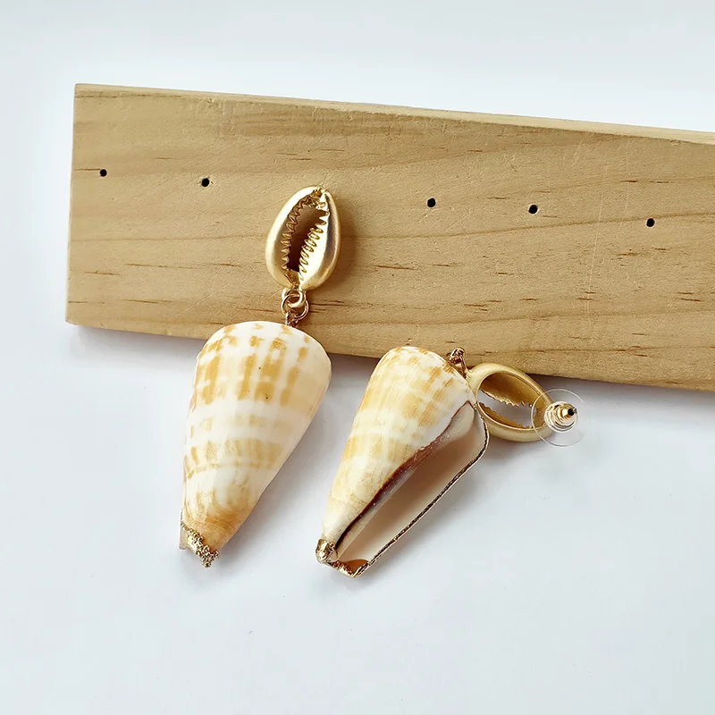 

5Pairs New arrival Nature shell conch Dangle Earrings For Women Gold Elegant Earring ER874