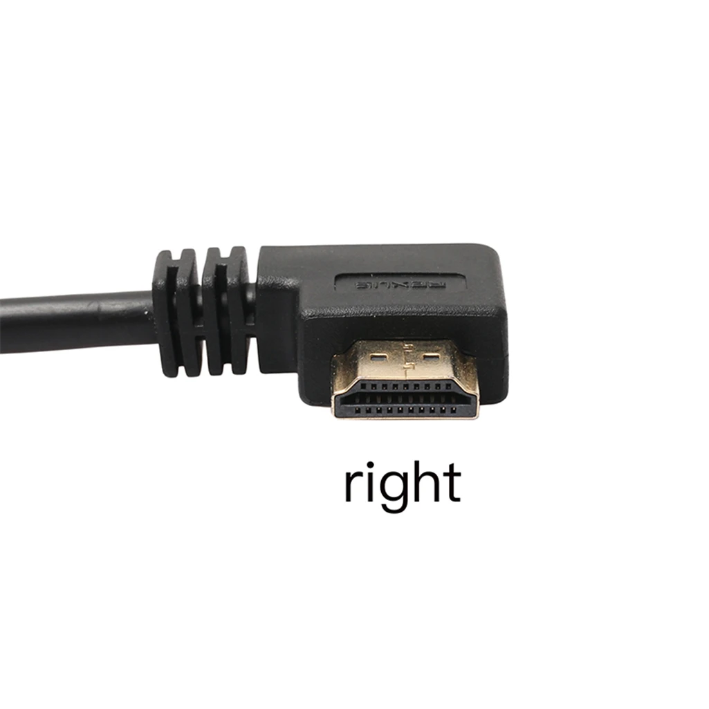 REXLIS Позолоченные 90 градусов влево/вправо HDMI кабель-удлинитель мужчин и женщин V1.4