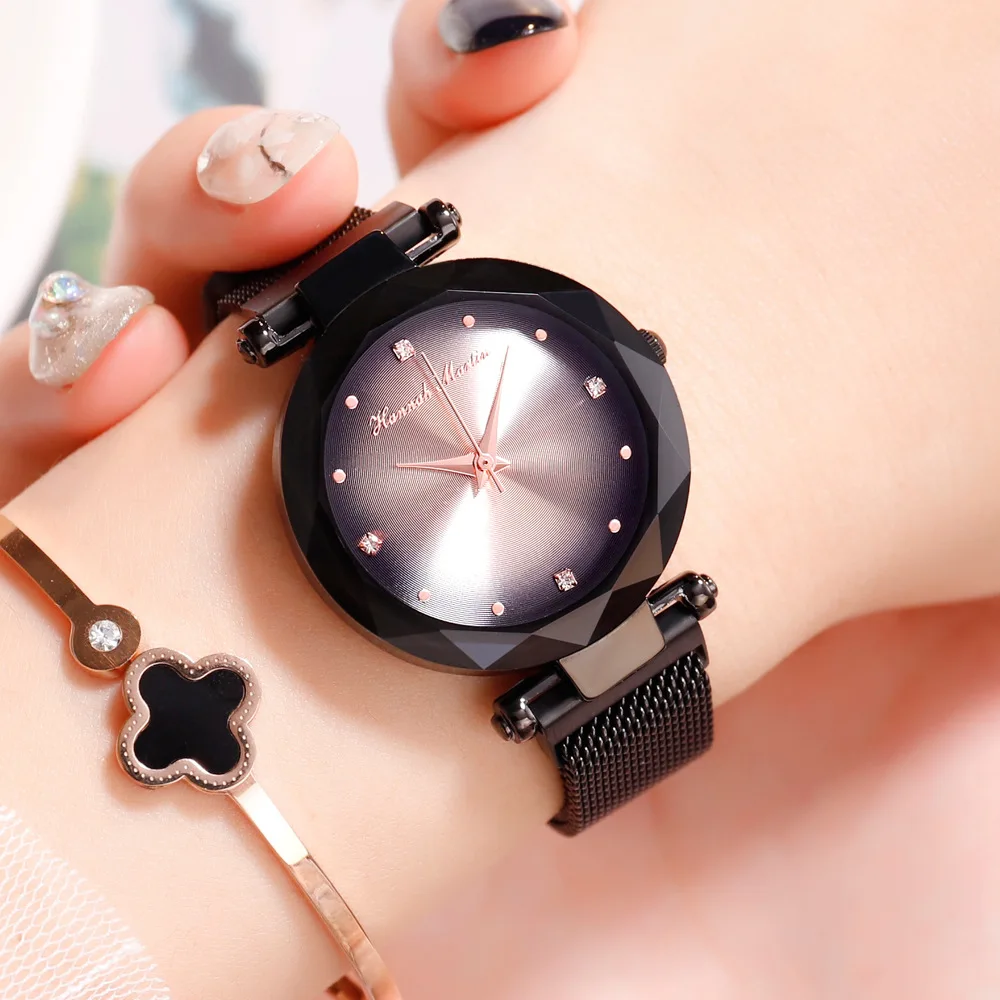 Reloj mujer 2018 Роскошные Кварцевые женские топ брендовые модные часы магнитные Милан