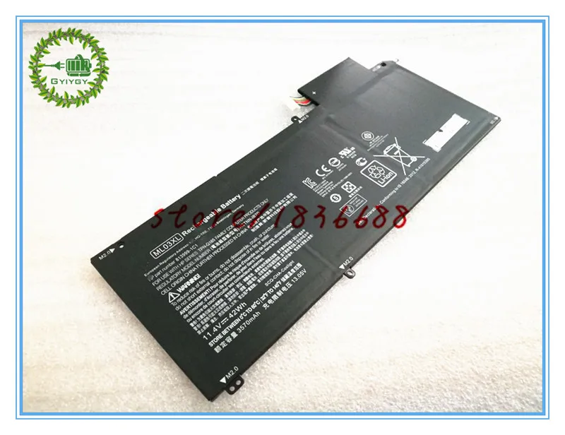 Аккумулятор для ноутбука HP Spectre X2 12-A000 12-A001DX HSTNN-IB7D 11 4-005 813999-1C1 3570 в 42 Вт · ч 814277 мАч