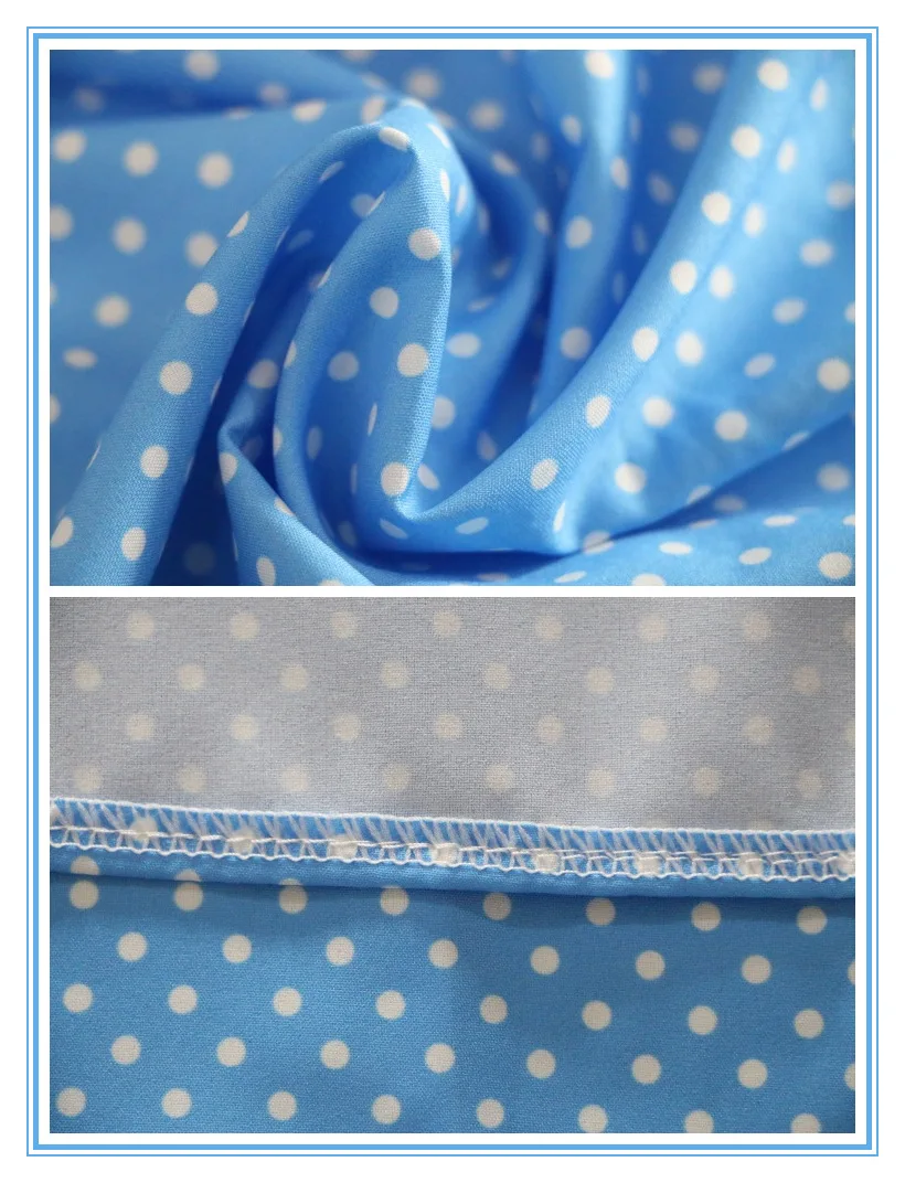 Женское винтажное платье в горошек синее стиле Одри Хепберн с пышной юбкой