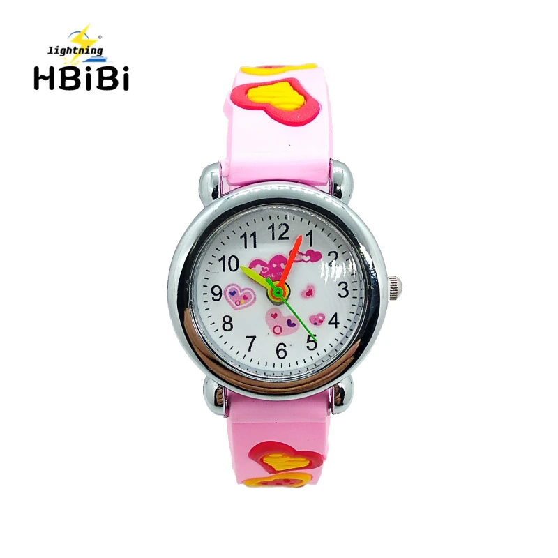 Новый список! Детские Кварцевые часы с резиновым ремешком изображением цветов