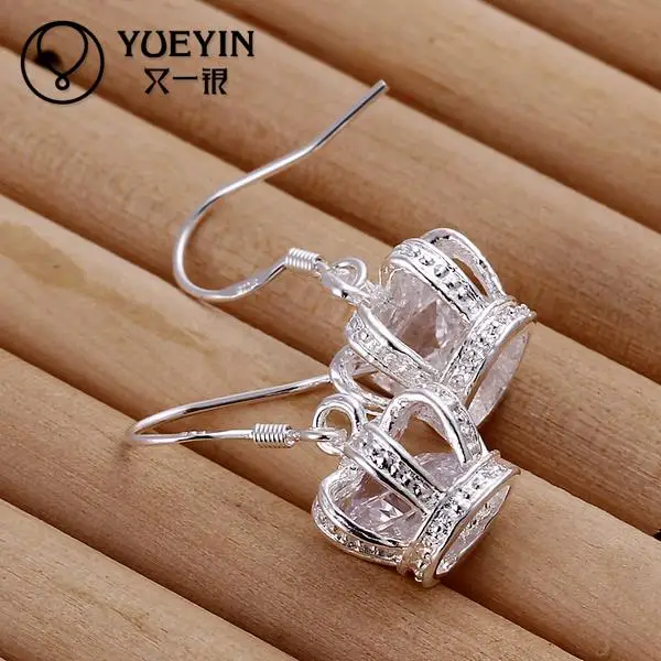 Женские серьги с посеребренным покрытием свадебные ювелирные изделия длинные