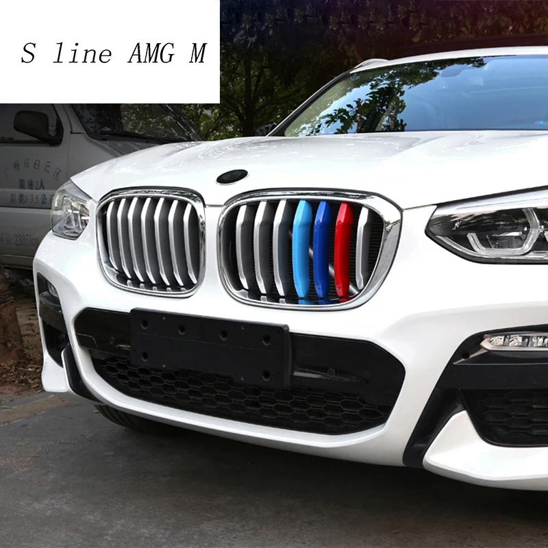 Автомобильный Стайлинг для BMW X3 G01 X4 Передняя средняя решетка гриль отделка