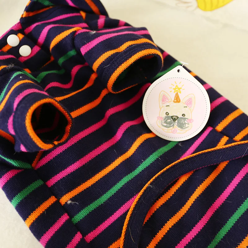 Цветная полосатая летняя одежда для собак S 2L домашних животных среднего размера