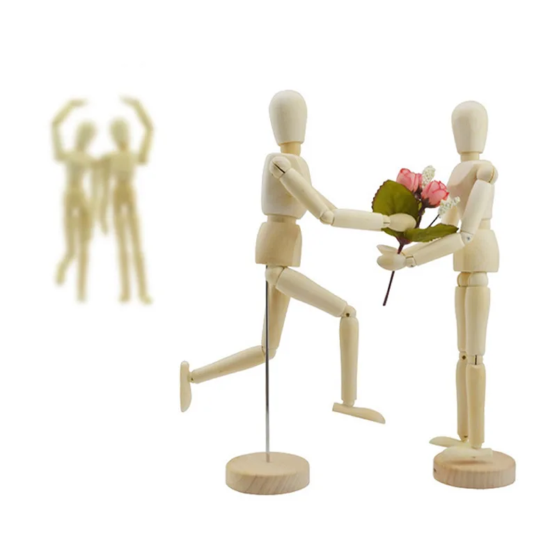 

Wooden Manikin Mannequin Moveable Limbs Human Figure Art Drawing Sculpting Model Class Sketching Jointed Human Puppet