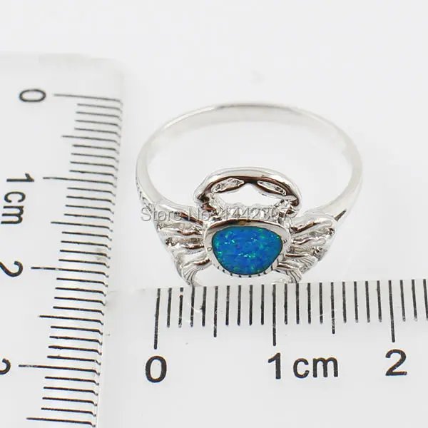 Sinlifu Hot sell and fashion finger ring blue fire opal 925 sterling silver jewelry for the customer RSCZ2548 | Украшения и