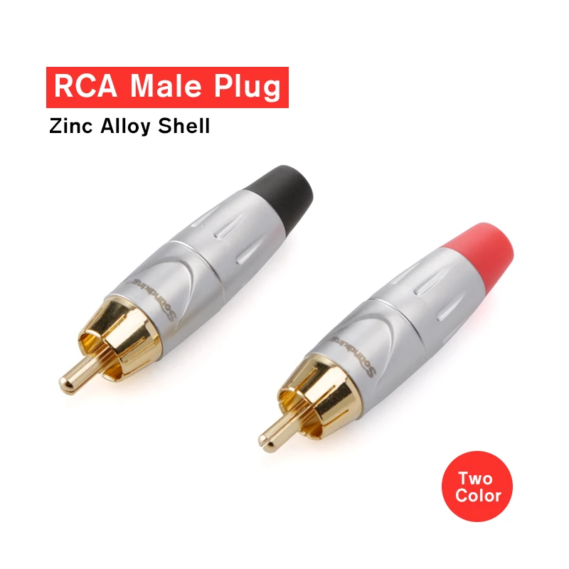 Soundking Высокое качество RCA штекер цинковый сплав корпус позолоченный аудио видео