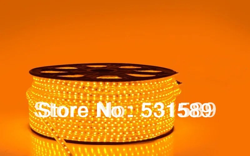 

3528 LED Strip 5M 220V 4W/M 60LEDs/M IP66 Waterproof Red/Yellow/Blue/White LED Light Strip+Plug