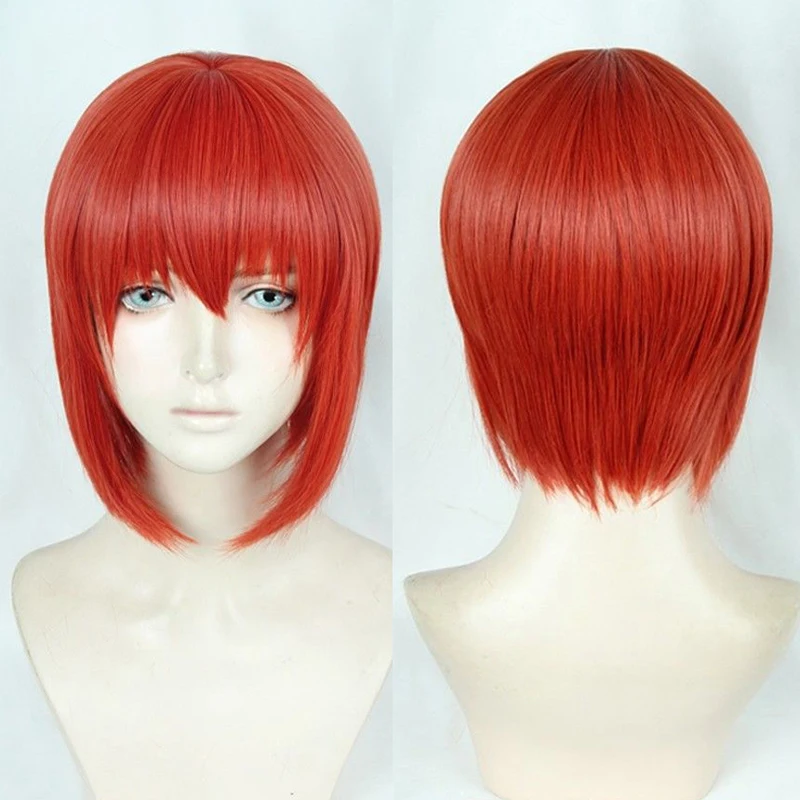 Парик для косплея аниме Mahoutsukai no Yome Hatori Chise термостойкий короткий оранжевый
