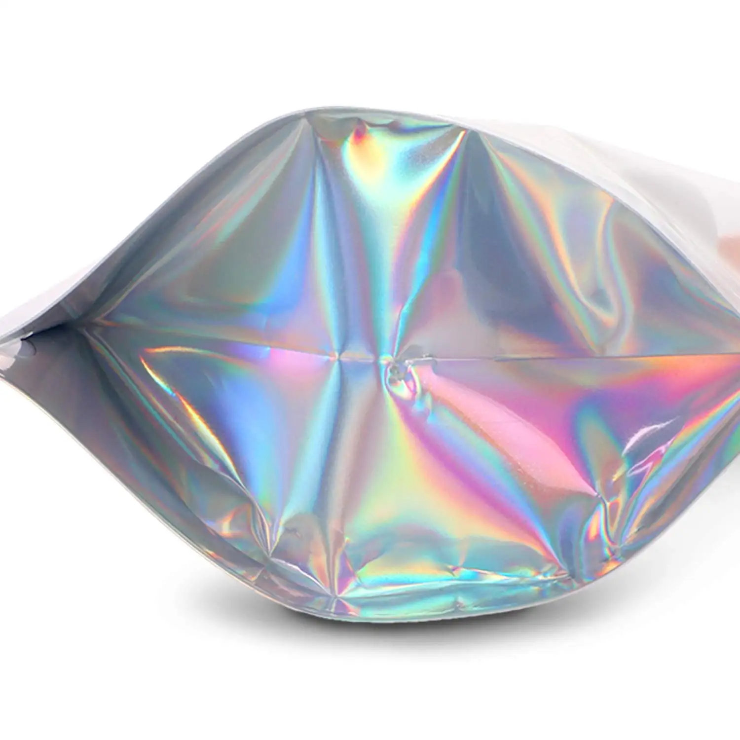 50 шт. Лазерная алюминиевая фольга Mylar Пакет с застежкой молнией Прозрачная