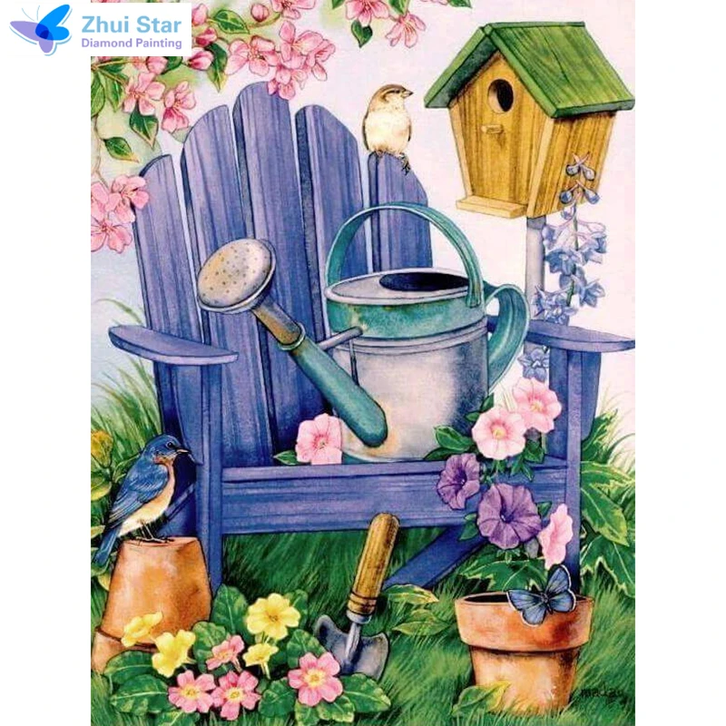 ZOOYA DIY Алмаз Вышивка Птицы в саду 5D алмазов картина вышивки крестом полный