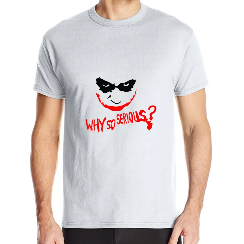 ВЫСОЧАЙШЕЕ Качество Why So Serious Футболка 100% Хлопок Топы и тройники Летние Мужчины