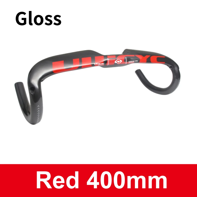 Ullicyc 400mm-gloss ULLICYC дорожный велосипедный гоночный матовый/глянец полностью углеродный руль Внутренний кабель углеродное волокно для велосипеда, руль 31,8*400/420/440 мм WB240 - Цвет: Ullicyc 400mm-gloss