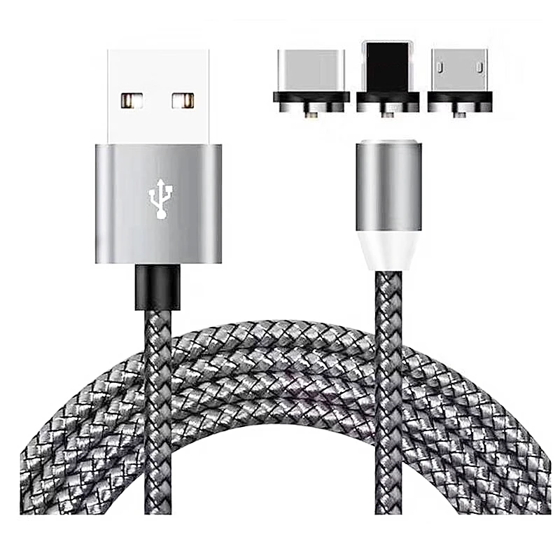 Магнитный usb зарядный кабель Micro USB C type Зарядка для iphone магнитное зарядное