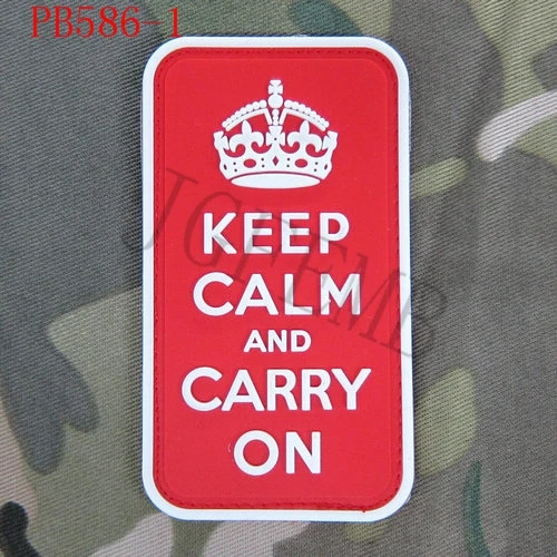 3Д ПВХ пластырь с надписью Keep Calm and Carry on United Kingdom моральный дух | Дом и сад