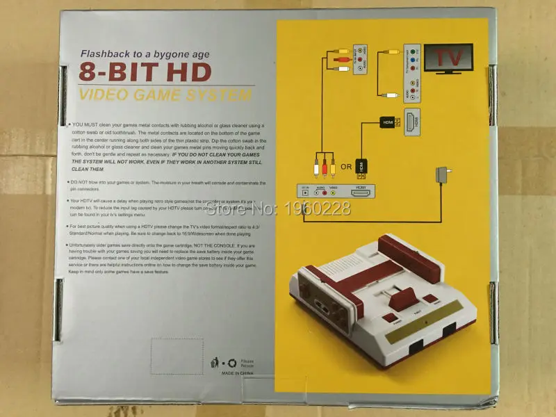 Новый игровой консоли к ТВ с Беспроводной геймпад HD HDMI для 8bit Семья игры + 500 in1 400