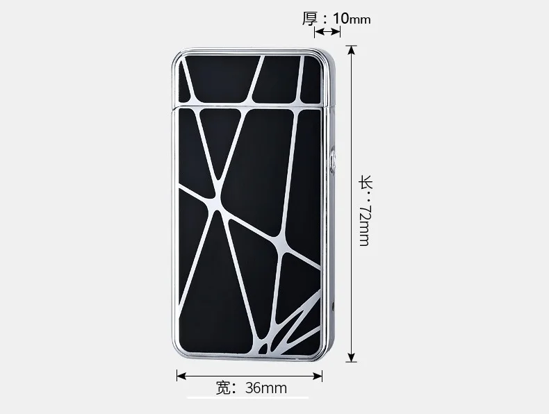 Novelty USB Rechargeable Electric Arc Lighters Personalized Cross Double Pulse Slim No Gas flameless Lighter Gadgets for men | Дом и сад