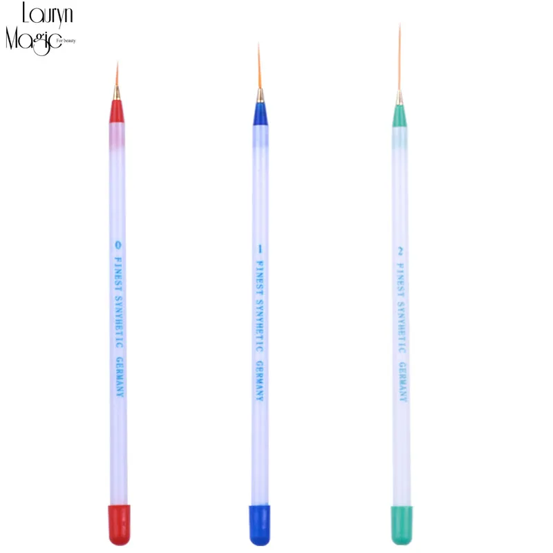 3 шт./лот Типсы для дизайна ногтей инструменты полировки рисования полоски лайнер