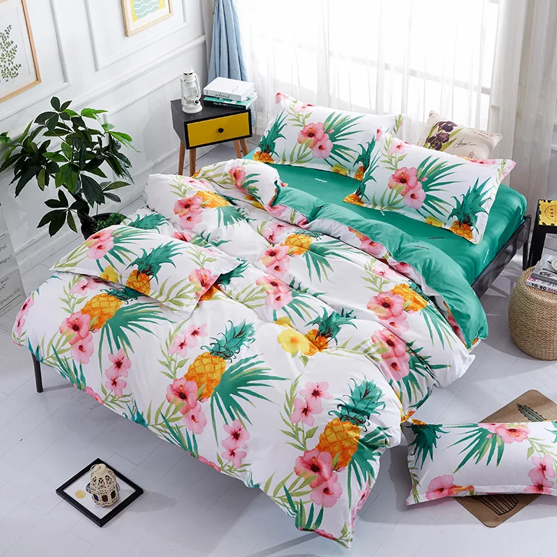 Мягкие хлопковые постельные принадлежности в черно белую полоску 3 шт./4 шт.