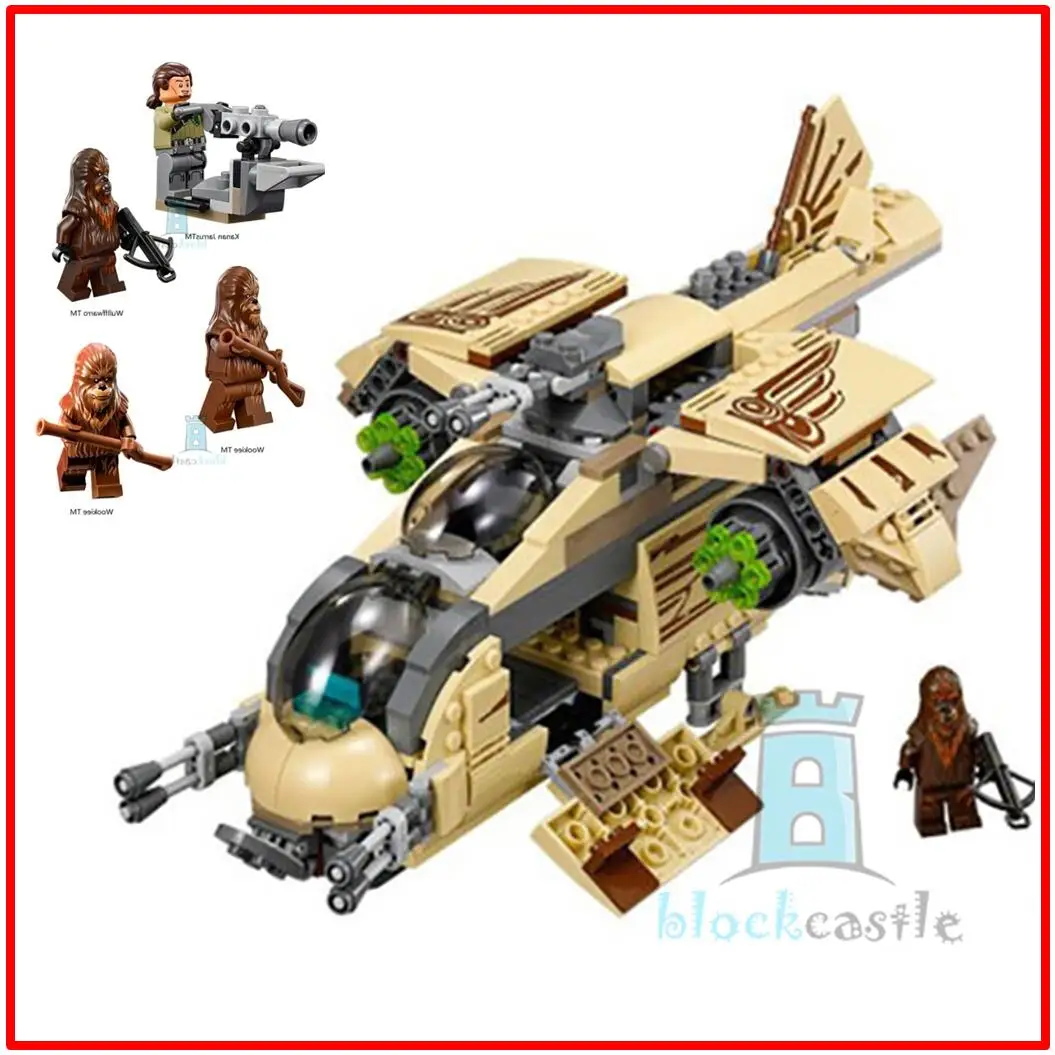 Legoes серии Star Wars построить блок Вуки Gunship 75084 модели Бела 10377 игрушки для мальчиков