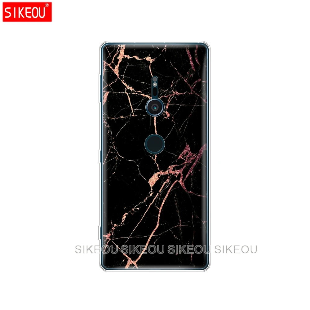 Силиконовый чехол для телефона sony xperia XA1 XA2 ULTRA PLUS L1 L2 XZ1 XZ2 compact XZ PREMIUM gold marble