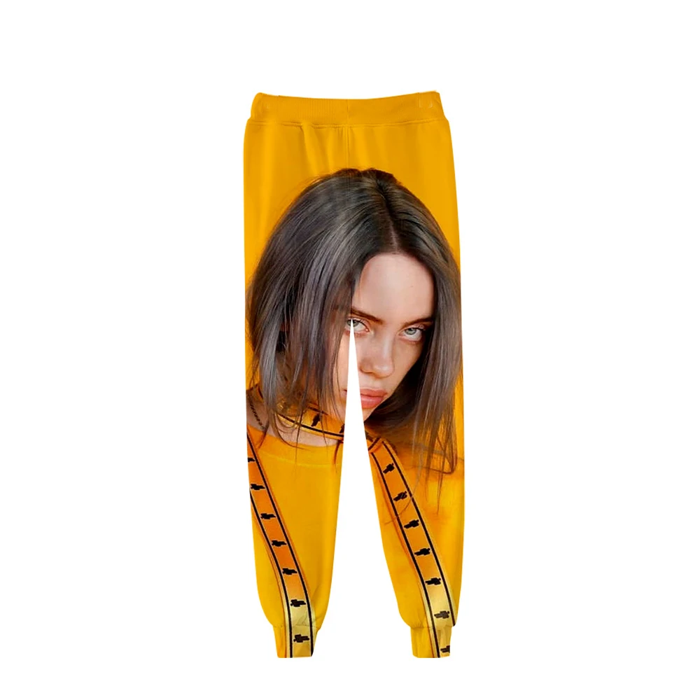 3D Billie Eilish брюки с принтом повседневные весенние повседневные штаны для бега женские и мужские 3D брюки тонкие крутые горячая Распродажа брюки 4XL
