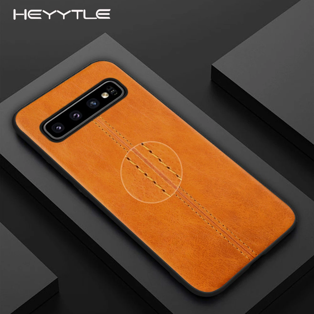 Роскошный кожаный деловой чехол для телефона Heyytle samsung S10 S9 S8 Plus S7 Edge ультратонкий