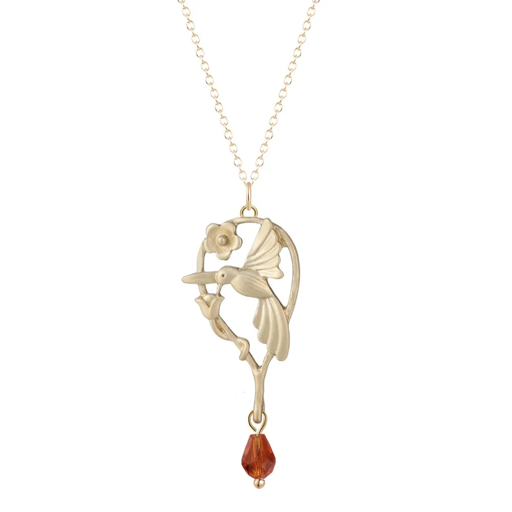 Женское ожерелье с подвеской в виде цветка и колибри|necklaces for women|pendant necklacebeads pendant |