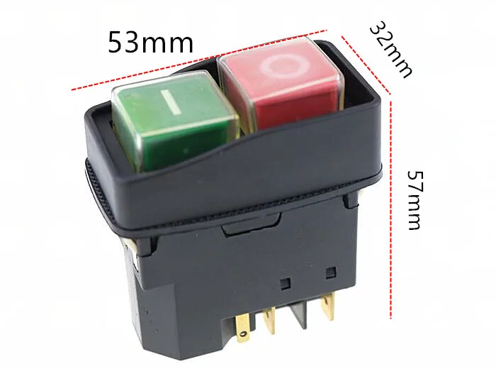 Электромагнитный переключатель 5 Pin ВКЛ./ВЫКЛ. Красный/зеленый кнопка аварийного
