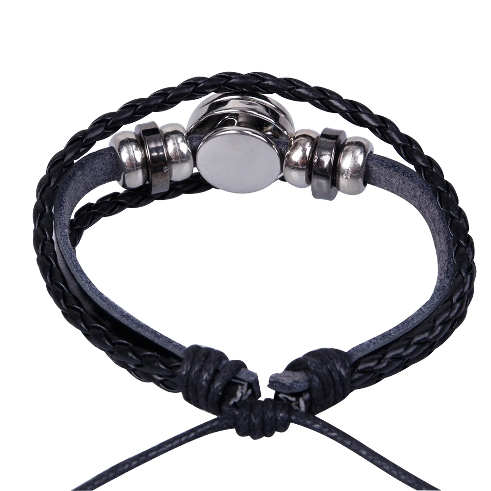 Новые ювелирные изделия панк мужской браслет для женщин 12 Созвездие Знак зодиака