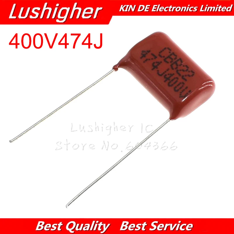 10 шт. 400V474J 0 47 мкФ шаг 15 мм 470NF 400V 474J 474J400V CBB полипропиленовый пленочный