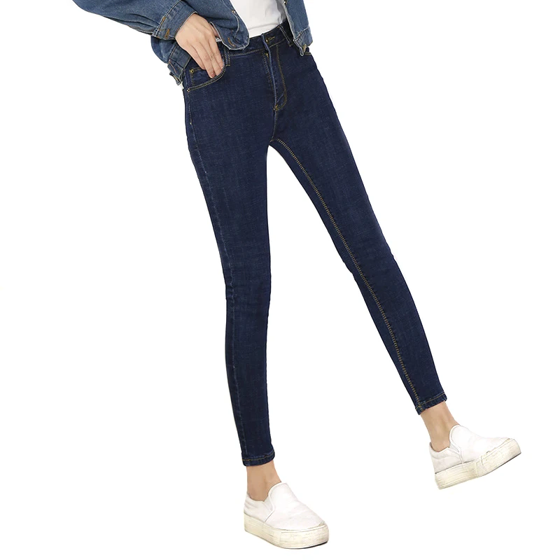 Женские джинсы Weweya с высокой талией женские высокоэластичные черные потертые