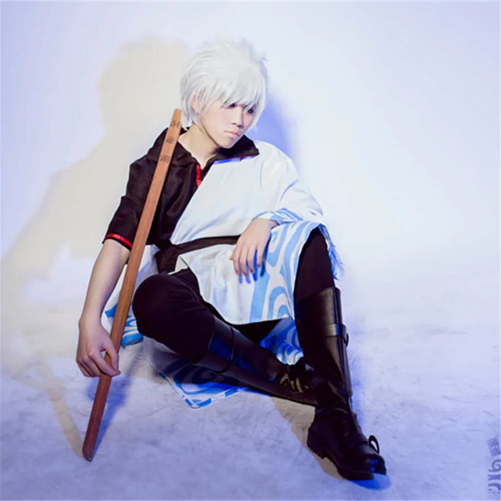 Аниме Gintama Косплей Костюм Хэллоуин платье для взрослых Саката гинтоки косплей