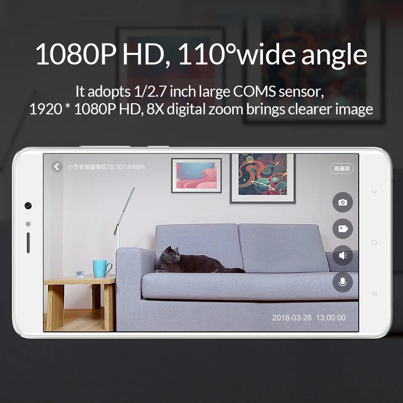 Xiaomi Mijia Xiaofang 1S IP камера Wi-Fi 2MP 110 градусов 1080P цифровой зум умный дом безопасности