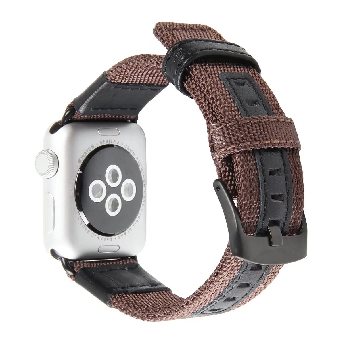 Черный коричневый зеленый нейлоновый ремешок для часов Apple Watch Series 1/2/3 спортивный