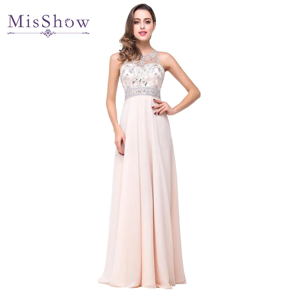 Женское длинное шифоновое платье для выпускного бала longo de luxo вечернее с