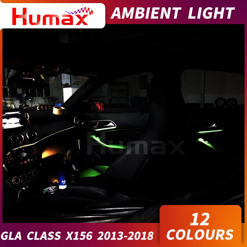 Для GLA class X156 GLA200 GLA300 светодиодный дверной панели окружающий светильник атмосферный светильник ing центральная консоль светодиодный светильник 12 цветов светильник ing bar