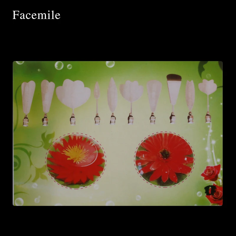 Facemile 11 шт./компл. 3D инструменты для рисования желеобразных цветов желеобразный