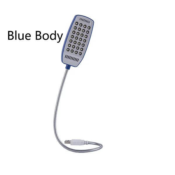 blue body Маленький гибкий usb Свет книги света usb для Мощность банк PC ноутбук лампа для чтения книг - Испускаемый цвет: blue body