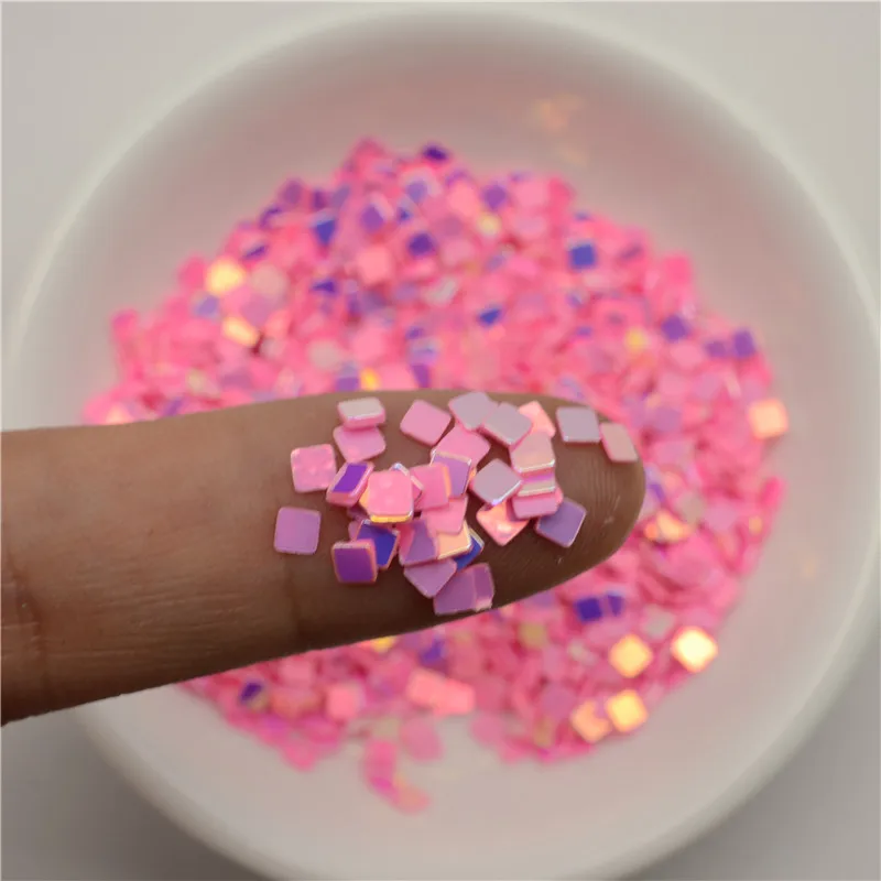 25 г/лот 2 мм маленькие квадратные свободные блестящие наклейки с блестками для